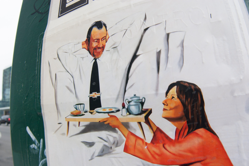 Illustration for article titled Some Troll Stuck A Ton Of Sexist Mary Barra Posters Around NY Auto Show